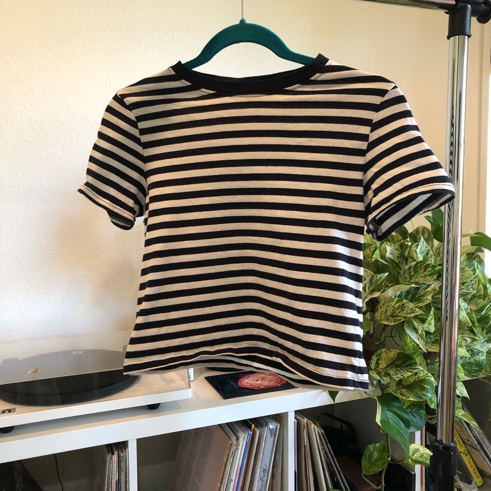 Blue and White Stripped Tee